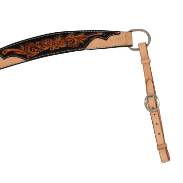 Pettorale western con decorazione floreale scura Pool's Nero / naturale