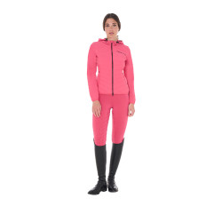 Piumino da donna in tessuto tecnico misto Equestro Caprifoglio Rosa