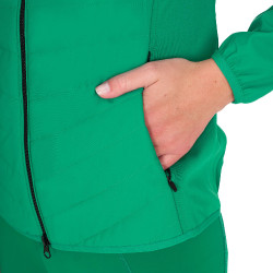 Piumino da donna in tessuto tecnico misto Equestro Verde oltremare