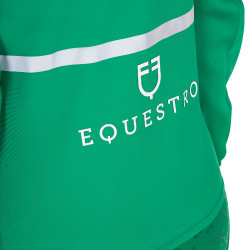 Piumino da donna in tessuto tecnico misto Equestro Verde oltremare