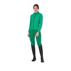 Piumino da donna in tessuto tecnico misto Equestro Verde oltremare