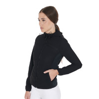 Piumino da donna in tessuto tecnico misto Equestro Nero
