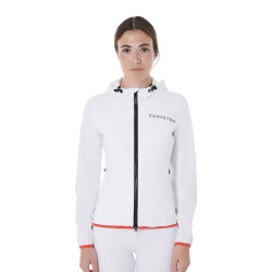 Piumino da donna in tessuto tecnico misto Equestro Bianco