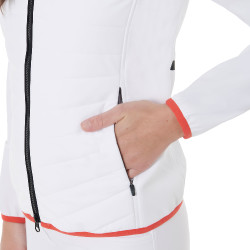 Piumino da donna in tessuto tecnico misto Equestro Bianco