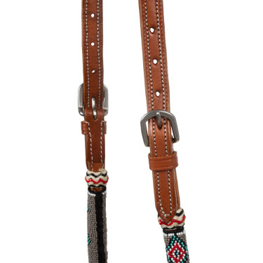 Set bosal perle di sabbia con redini in cotone mecate Pool's Set bosal perle di sabbia con redini in cotone mecate Pool's