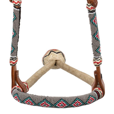 Set bosal perle di sabbia con redini in cotone mecate Pool's Set bosal perle di sabbia con redini in cotone mecate Pool's