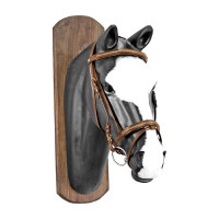 Filet Derby con borchia dorata e redini in gomma Cognac Marrone