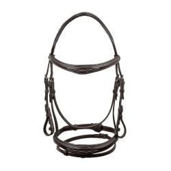 Filet in cuoio morbido cucito Equestro Marrone scuro