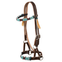 Filet sans morso con capezzina decorata con perline colorate Pool's Marrone scuro Filet sans morso con capezzina decorata con perline colorate Pool's Marrone scuro