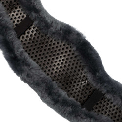 Coprigirante corto in gel classico con pelle di montone Acavallo Grigio