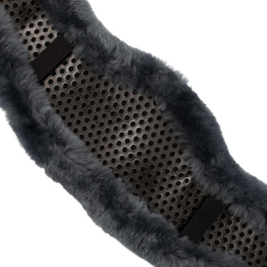 Coprigirante corto in gel classico con pelle di montone Acavallo Grigio