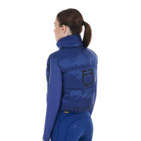 Gilet corto con zip da donna Equestro Blu sodalite Gilet corto con zip da donna Equestro Blu sodalite