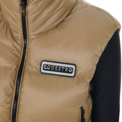 Gilet corto con zip da donna Equestro Incenso Beige