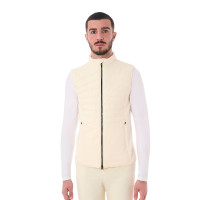 Gilet Equestro da uomo taglio slim in tessuto tecnico Bianco antico Beige