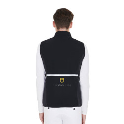 Gilet Equestro da uomo taglio slim in tessuto tecnico Nero