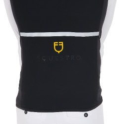 Gilet Equestro da uomo taglio slim in tessuto tecnico Nero