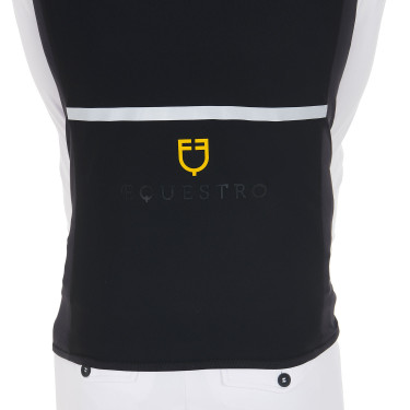 Gilet Equestro da uomo taglio slim in tessuto tecnico Nero