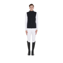 Gilet Equestro da uomo taglio slim in tessuto tecnico Nero