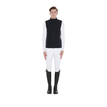 Gilet Equestro da uomo taglio slim in tessuto tecnico Nero