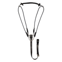 Gogue in cuoio di vitello e nylon Acavallo Nero