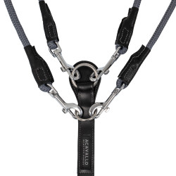 Gogue in cuoio di vitello e nylon Acavallo Nero