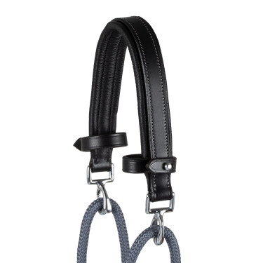 Gogue in cuoio di vitello e nylon Acavallo Nero