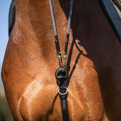 Gogue in cuoio di vitello e nylon Acavallo Nero