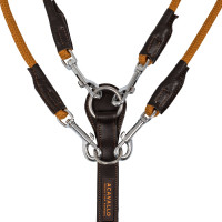 Gogue in cuoio di vitello e nylon Acavallo Marrone scuro