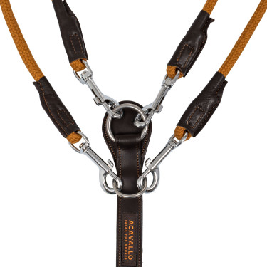 Gogue in cuoio di vitello e nylon Acavallo Marrone scuro