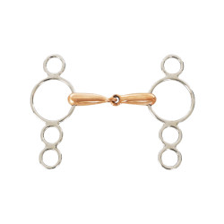 Filet a 4 anelli per pony in rame 10,5 cm Umbria Equitazione