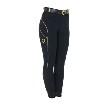 Pantaloni da equitazione da donna taglio slim con grip al ginocchio Equestro Pantaloni da equitazione da donna taglio slim con grip al ginocchio Equestro