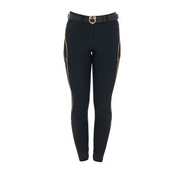 Pantaloni da equitazione da donna taglio slim con grip al ginocchio Equestro Pantaloni da equitazione da donna taglio slim con grip al ginocchio Equestro