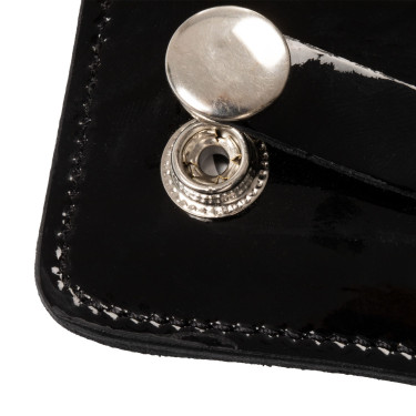 Portanumero da concorso a 4 cifre 12x8 cm Equestro con strass Nero