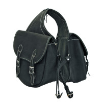 Sacoche en cuir pour selle Lakota modèle classique Noir