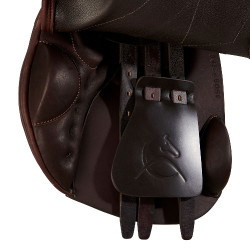 Sella da salto Guttuso con pannelli in lana Acavallo Marrone scuro