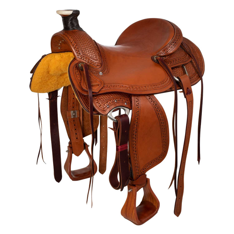 Sella western Wade con incisione a cestino McBryan