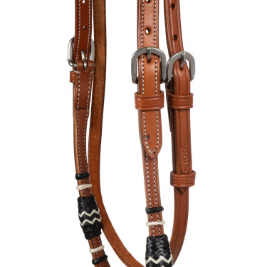 Set bosal bicolore con redini in crine di cavallo Pool's Set bosal bicolore con redini in crine di cavallo Pool's