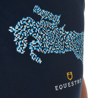 T-shirt in cotone da uomo Equestro taglio slim con stampa Jump Marina Blu marino T-shirt in cotone da uomo Equestro taglio slim con stampa Jump Marina Blu marino