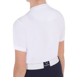 T-shirt da ragazza con stampa di cavallo a interferenza Equestro Bianco T-shirt da ragazza con stampa di cavallo a interferenza Equestro Bianco