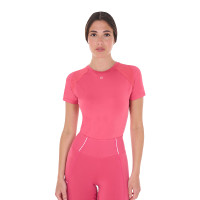 T-shirt tecnico da allenamento da donna taglio slim Equestro Caprifoglio