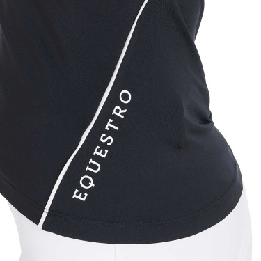T-shirt tecnico da allenamento da donna taglio slim Equestro Nero