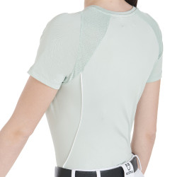 T-shirt tecnico da allenamento da donna taglio slim Equestro Verde chiaro T-shirt tecnico da allenamento da donna taglio slim Equestro Verde chiaro