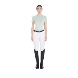 T-shirt tecnico da allenamento da donna taglio slim Equestro Verde chiaro T-shirt tecnico da allenamento da donna taglio slim Equestro Verde chiaro
