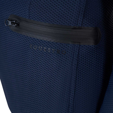 Giacca da concorso a tre bottoni da ragazza in mesh Equestro Marina Blu marino