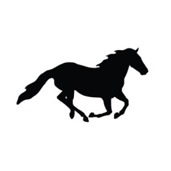 Adesivo auto HKM cavallo al galoppo