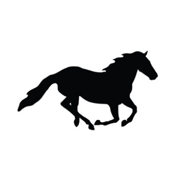 Adesivo auto HKM cavallo al galoppo