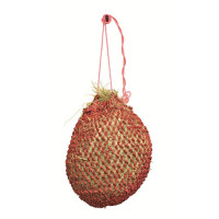 Rete per fieno con museliera HKM Rosso