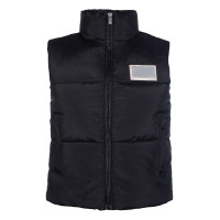 Gilet trapuntato Lauria Garrelli Livigno Nero
