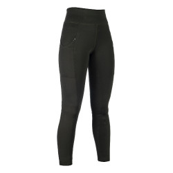 Legging HKM Cosy II Style fond 1/1 en silicone Kaki Legging HKM Cosy II Style fond 1/1 en silicone Kaki