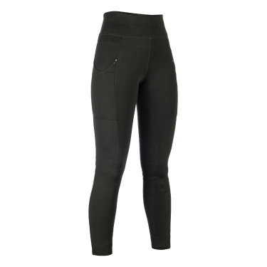 Legging HKM Cosy II Style fond 1/1 en silicone Kaki Legging HKM Cosy II Style fond 1/1 en silicone Kaki